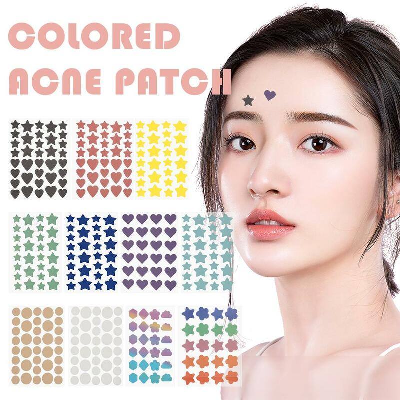 Star Acne and Pimple Patch, Estrela Amarela em forma, Capa absorvente, Hidrocolóide invisível para pontos faciais