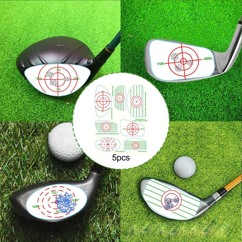 Label pita dampak Golf, stiker pita dampak klub Golf alat bantu latihan portabel berguna untuk menandai dampak akurat pemain Golf pemula