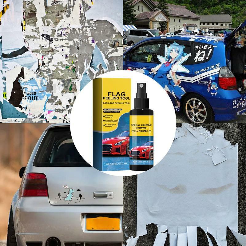 Removedor de adesivos automotivos, etiqueta e piso para carros, removedor de adesivos, removedor de pára-brisa, 60ml