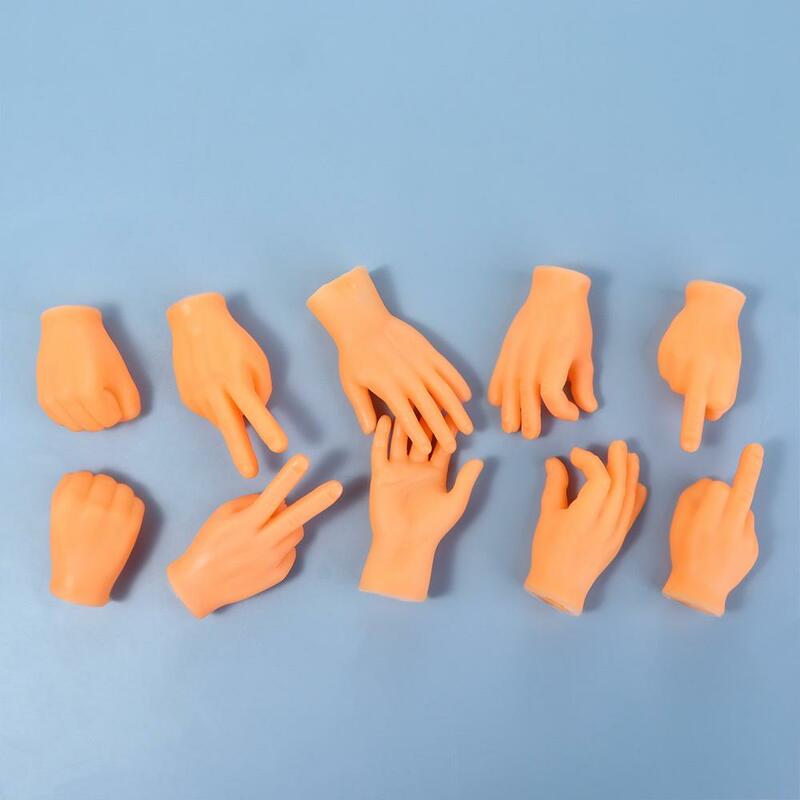 Jouets interactifs de geste drôle de chat, Mini TJavier multi-styles, doigt en plastique, faux gants de main humains, fournitures de jouets pour animaux de compagnie