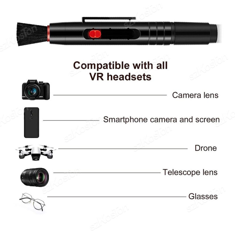 범용 VR 헤드셋 청소 키트, 스크래치 방지 광학 렌즈 청소 펜, 비전 프로 퀘스트 2 퀘스트 3 PSVR2 피코 4 와 호환