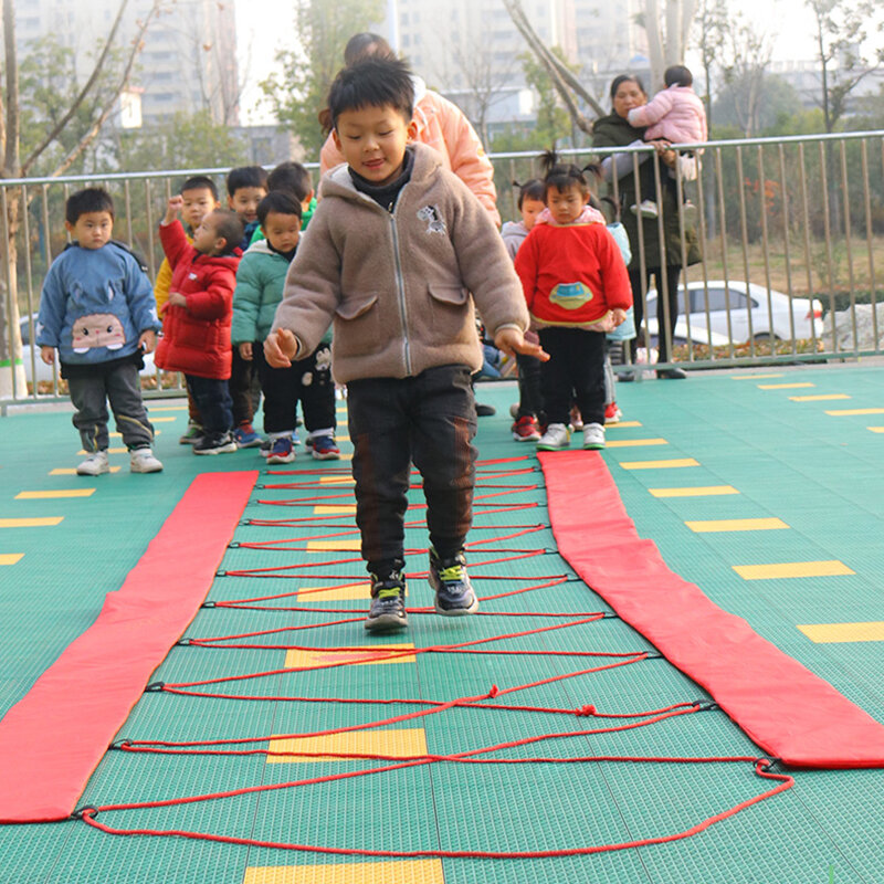 Kindergarten Play Kids Child Hopscotch Crossing Net Crawl  Fun Sports Outdoor Games EPE Mat Pad Sensory Toys Running Training
