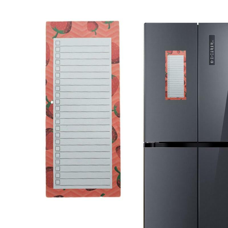 Bloc-notes magnétique pour réfrigérateur, liste d'épicerie, autocollant de réfrigérateur, papier déchirable, aimant, liste de tâches, tableau d'affichage