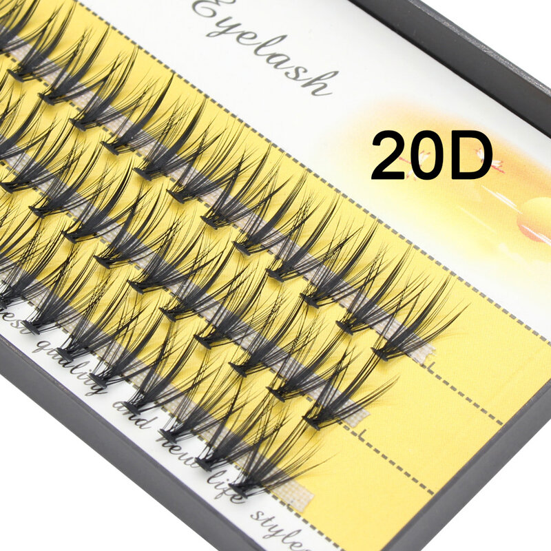 Wholesale 10D/20D/30D Lashes Cluster Eyelash Extension Natural Long Black 3D Volume Effect Faux Bunche Individual Makeup Cilias