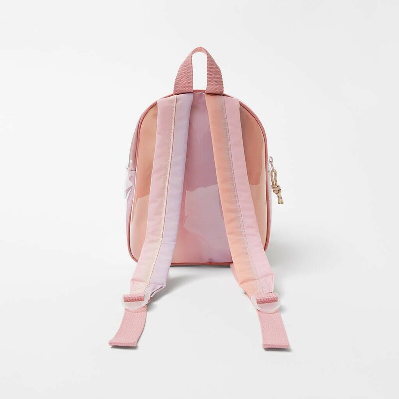 2022 novo estilo crianças saco menina detalhe decoração rosa glitter mochila saco de escola