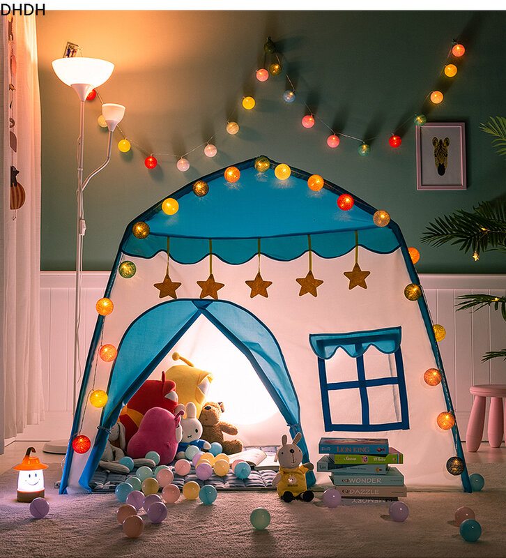 Tenda infantil interior jogos ao ar livre jardim tipi princesa castelo dobrável cubby brinquedos tendas enfant quarto casa teepee playhouse