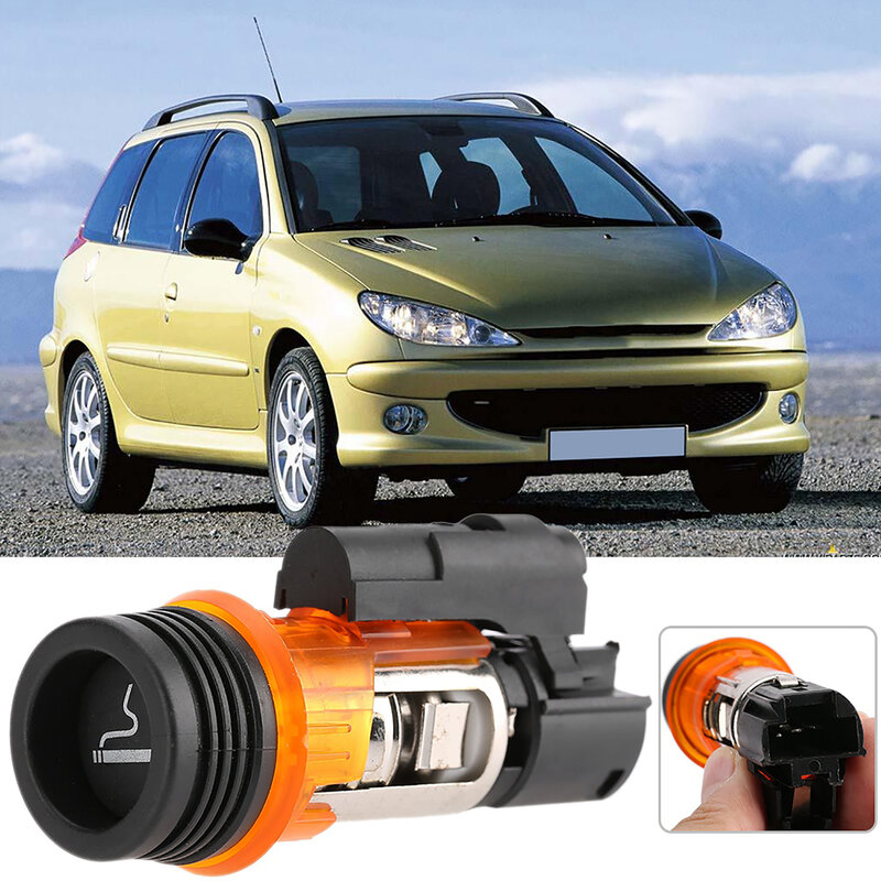 822754 12V Car Cigarette Lighter Socket Metal Cigarette Lighter Power Adapter Fit For PEUGEOT 206 308 406 607 1007
