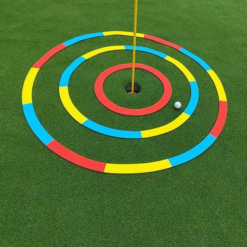 Putt Golf, alat bantu Golf tahan air dalam silikon hemat ruang, lingkaran latihan Golf dalam warna cerah untuk taman Golf