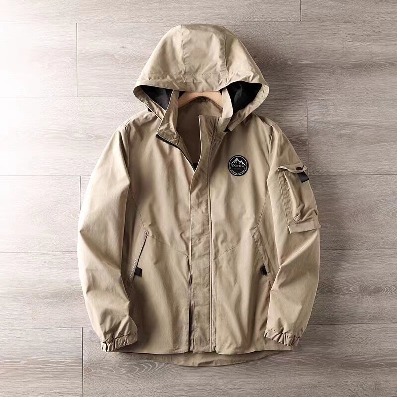 Benutzer definierte taktische Kleidung Jacken für Männer mit Reiß verschluss übergroße Outdoor-Baseball-Heizung Camping Sport Windschutz scheibe