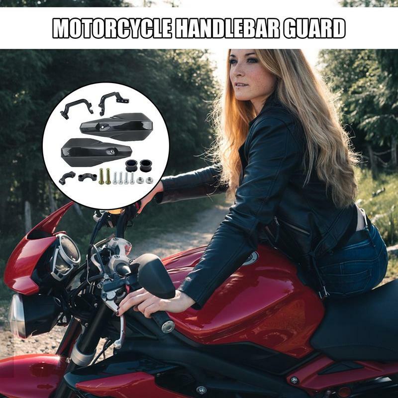 Motocicleta Hand Guard Handle Protector, Motorbike Shield, Motocross, Scooter Windproof Guidão, HandGuards Protection Gear, 1 Par