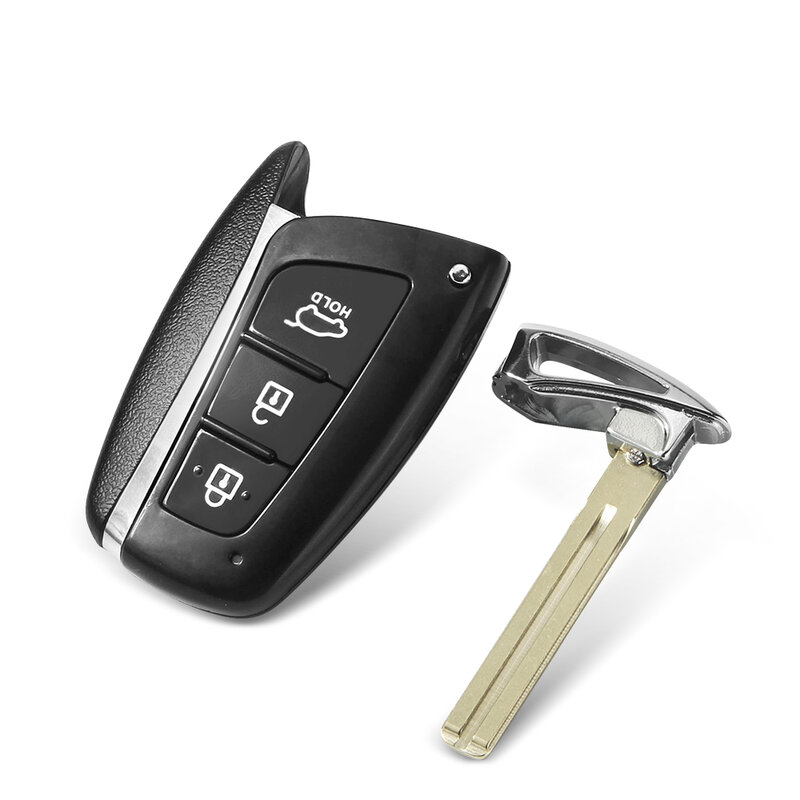EllYYOU-Coque de protection pour clé de voiture, pièce de boîtier de télécommande automatique, lame non coupée, pièce de remplacement, Hyundai Santa Fe Azera Equus Genesis