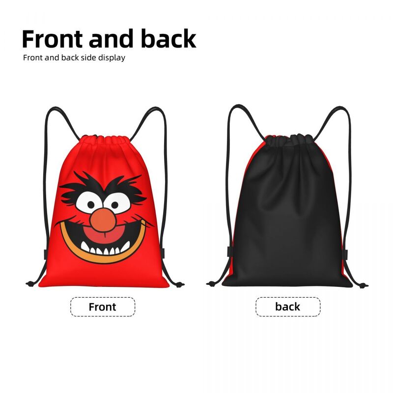 Custom Muppets Animal Costume Drawstring Backpack Sports Gym Bag for Women Men Anime Cartoon Training Sackpack