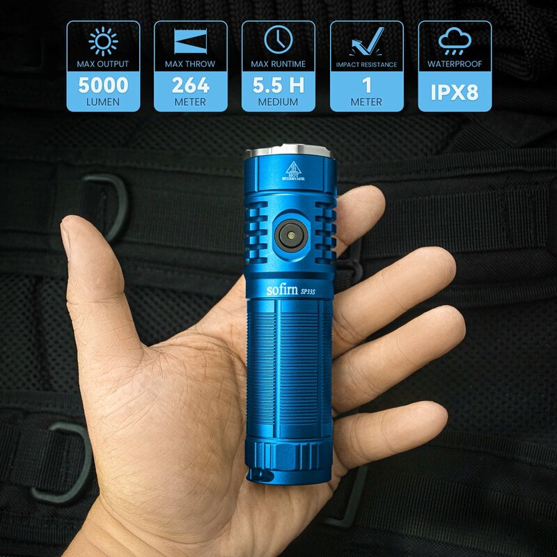 Sofirn телефон с аккумулятором USB C XHP70.2, 26650 лм