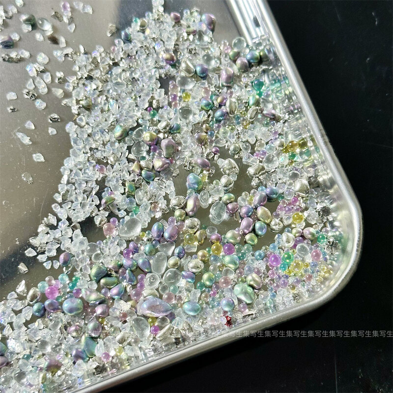 Nail Art Dekorationen Kristallglas zerbrochene Steine Strass steine für Nagel unregelmäßigen Kies Mix Farbe DIY Handwerk Edelsteine Maniküre Charms