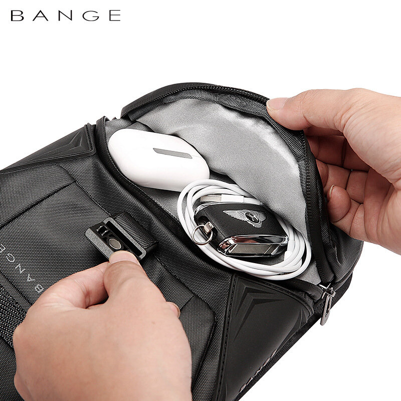 BANGE-Saco de Cintura de Motocicleta, Bolsa Crossbody Multifuncional, Bolsa de Perna Tática Masculina, Bolsa de Ombro