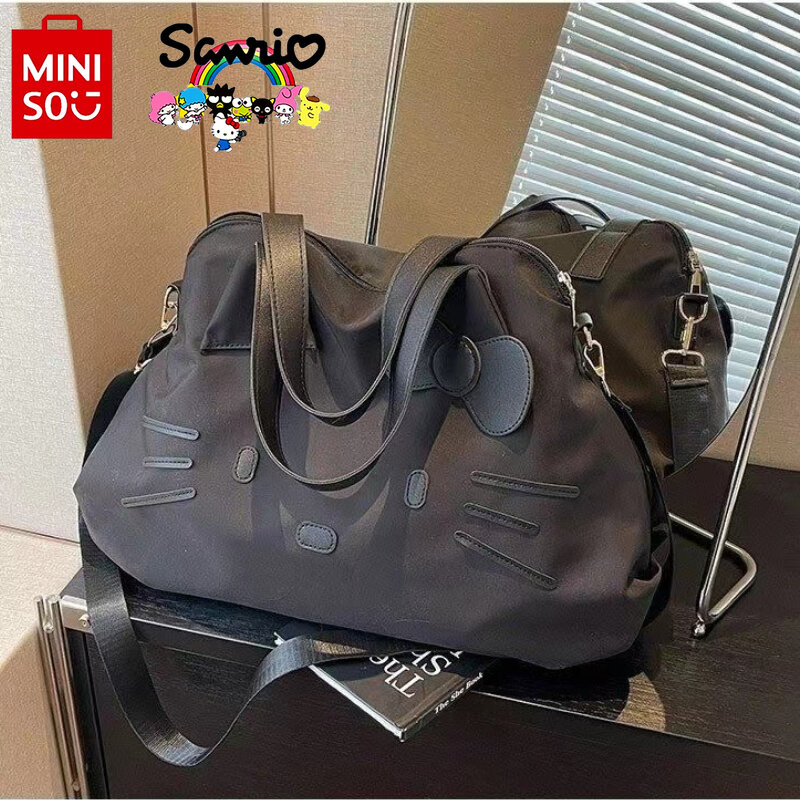 Miniso Hello Kitty New Travel Handbag Fashionable High Quality Anti Dirty Luggage Bag Large Capacity Cross Body Boarding Bag