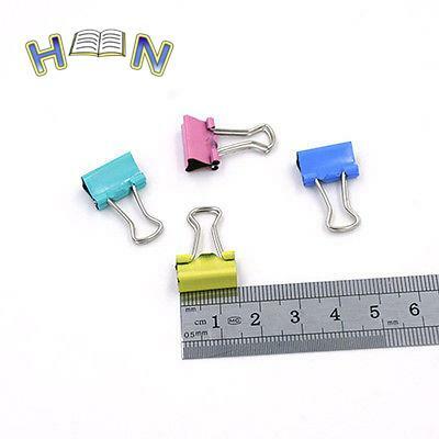 60pcs/lot 15mm Colorful Metal Binder Clips Paper Clip Office Stationery Binding Supplies