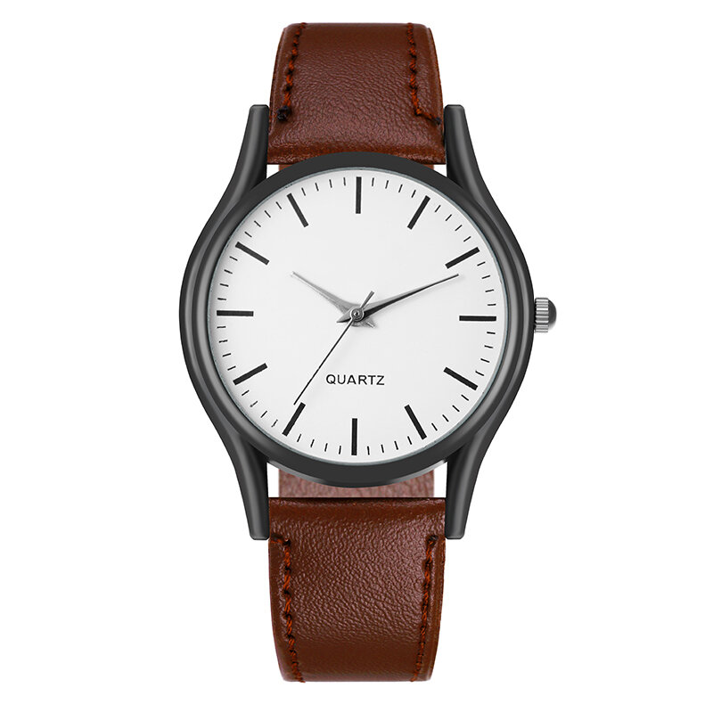 New Simple Vintage Classic Couple Watches 2024 Women For Men Watches Leather Strap Quartz Wristwatches
