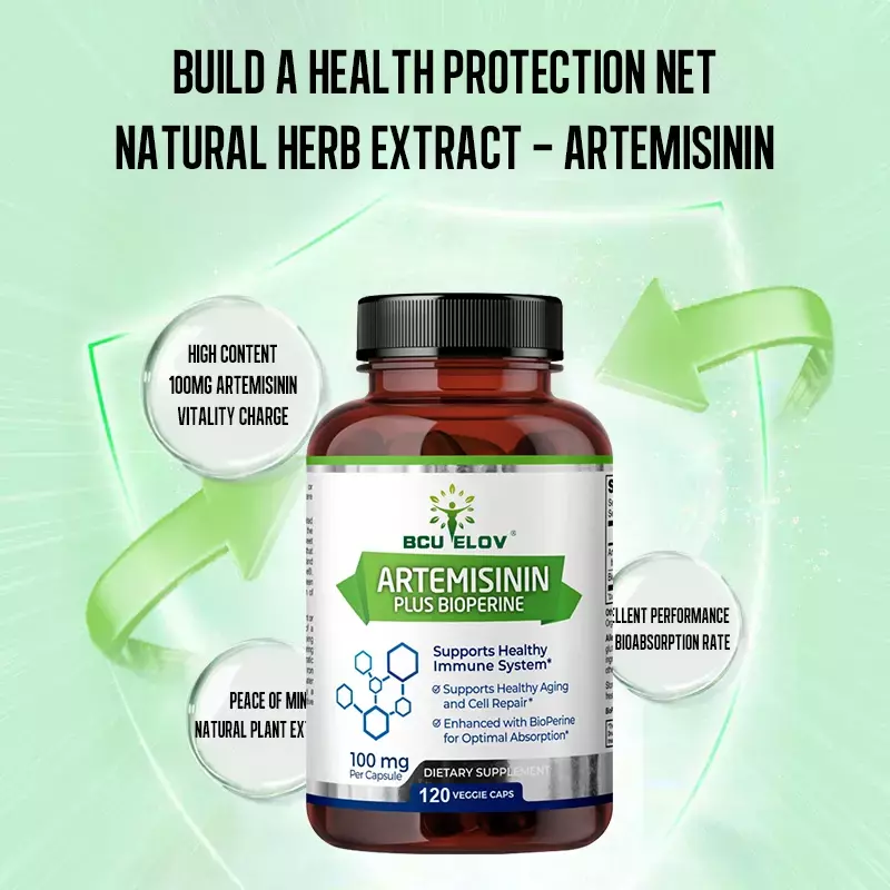 Artemisininecapsules-Verbeter Het Immuunsysteem Van Het Lichaam, Help Gezond Celherstel, Natuurlijk Vegetarisch, Niet-Gmo, Glutenvrij