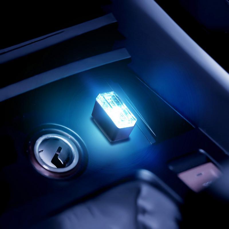Mini USB światła samochodowe LED Ambient Night dekoracja świetlna lampa neonowa wnętrze auta atmosfera awaryjne zasilanie mobilne PC ładowanie