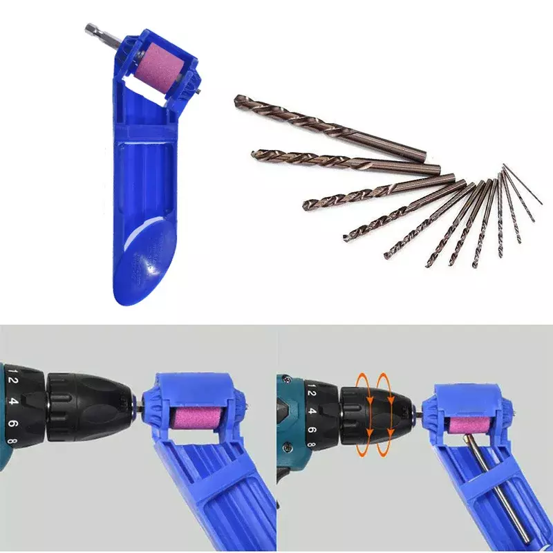Nuovo strumento per punte per mola in corindone da 2-12.5mm affilatrice per punte da trapano portatile affilatrice per punte elicoidali blu o arancione