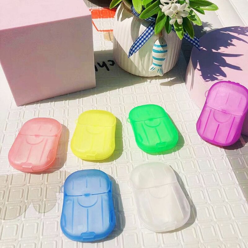 Fogli di sapone portatili da 20 pezzi escursionismo carta per sapone usa e getta per la pulizia Mini comodo sapone per il lavaggio delle mani per bambini