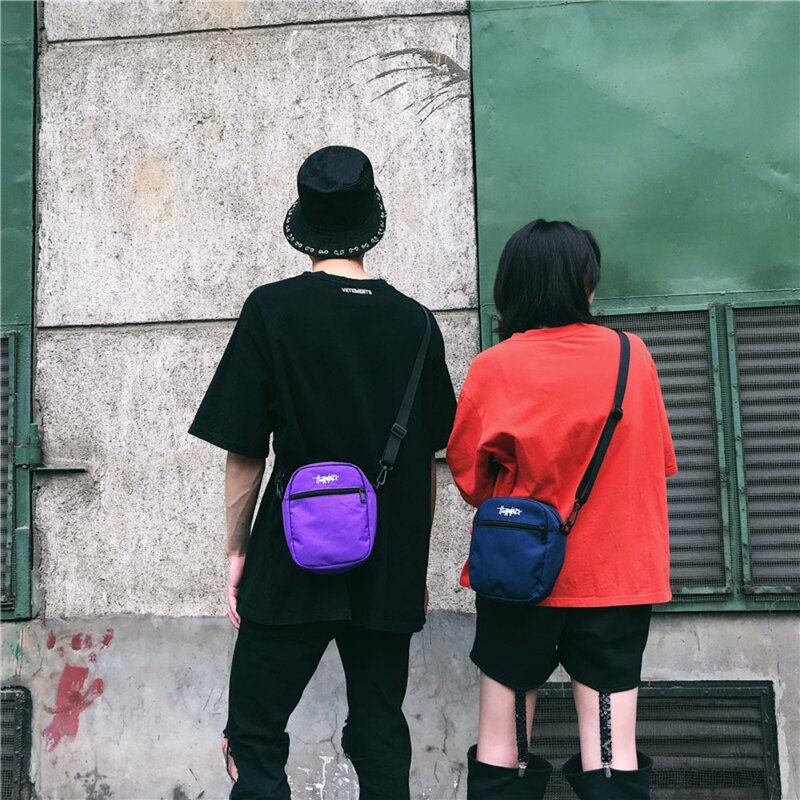 Wielofunkcyjne torby na ramię Casual Mini jednokolorowa torba do przechowywania Kieszeń na telefon komórkowy Kobiety Mężczyźni