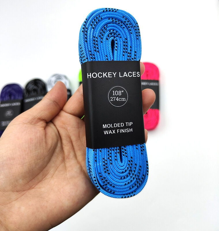 Waxed Skate Laces Dual Layer Braid 84/96/108/120in For Sports Roller Derby Skates Boot Ice Hockey Skates Shoe Hockey Accessories