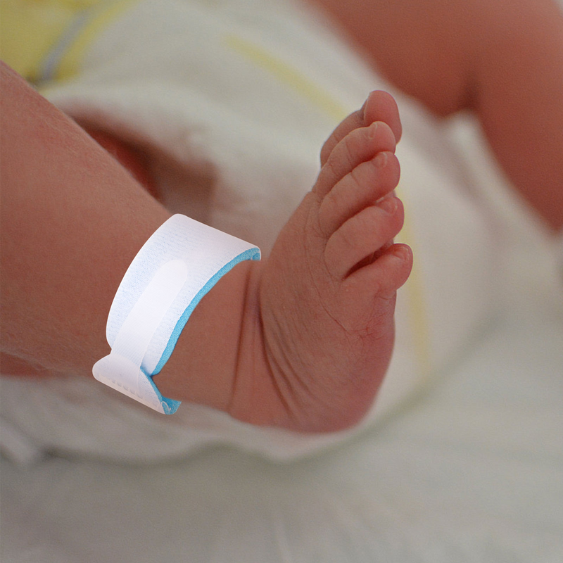 สายรัดข้อมือฟองน้ำระบุตัวตนสำหรับทารกในโรงพยาบาลการจดจำทางการแพทย์