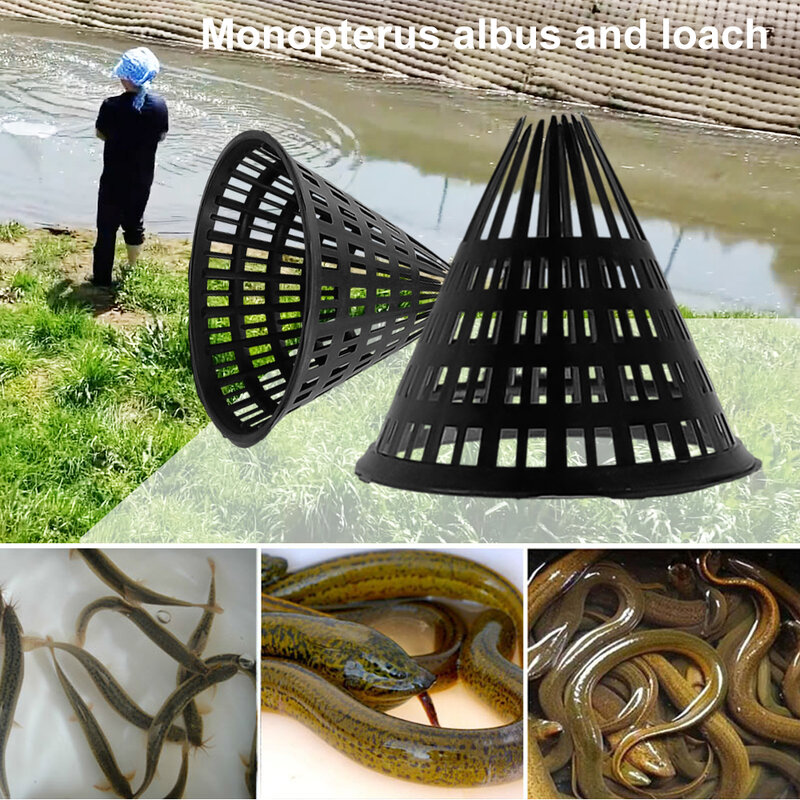 1Pcs Tapered Inlet Eel Loach Eel Octopus Crab Trap Entrance Plastic Products Barb Fishing Gear Accessories Fish Cage Spare Parts
