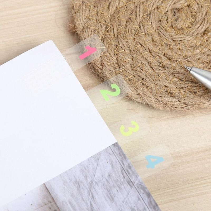 100 Sheets Creative Sticky Notes With Numeric Letters Index Tabs Classification Instructions Label File Tabs Books Page Markers