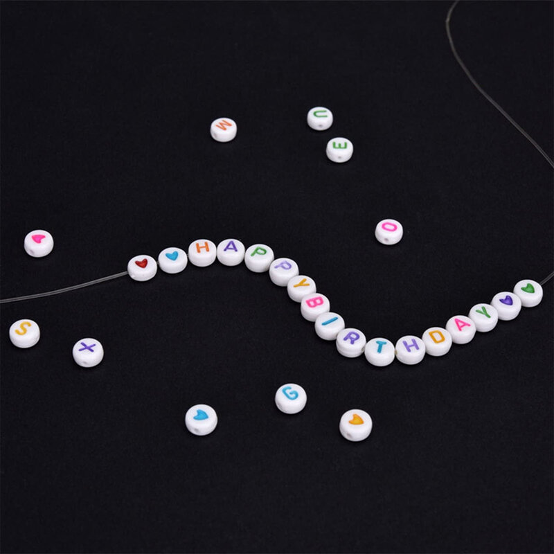 Mixed Inglês Carta Acrílico Beads, DIY Jóias Artesanato, Fazendo Suprimentos, Necessidades Diárias Ornamentos