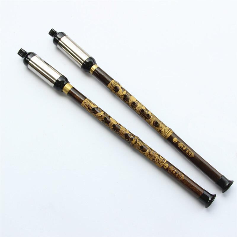 Bamboo Bawu Tune G Vertical Blown Detachable Chinese Ethnic Instrument Bawu Pipe for Beginners Practicing