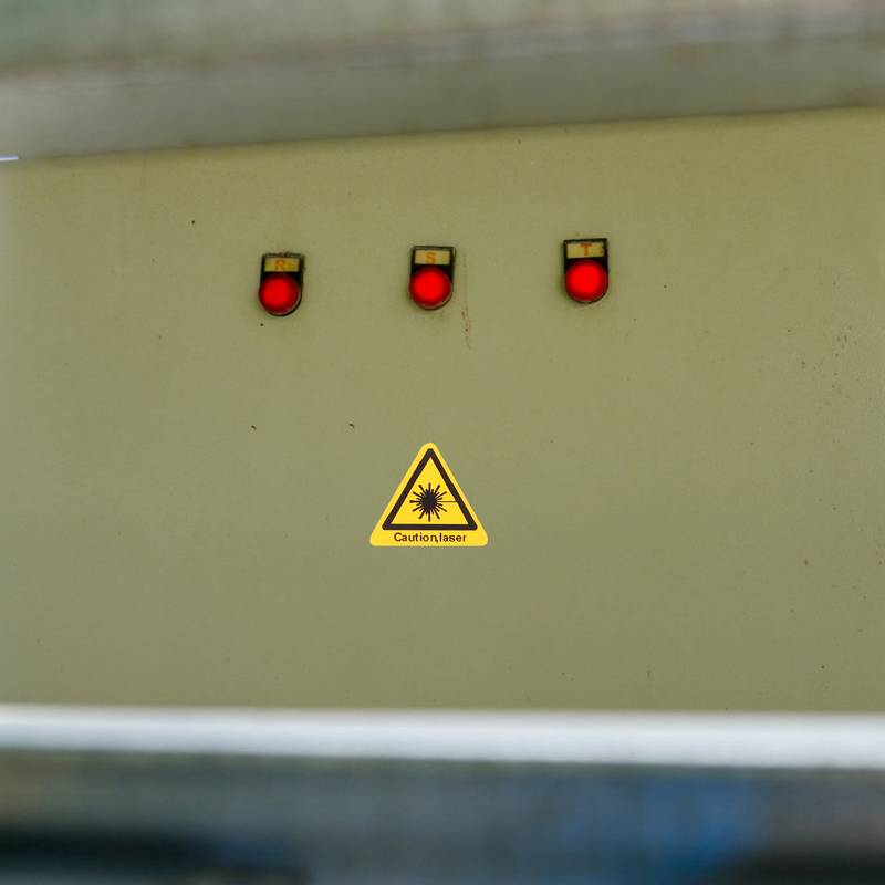 50 buah Label peringatan keselamatan Laser, peringatan stiker keamanan Pvc