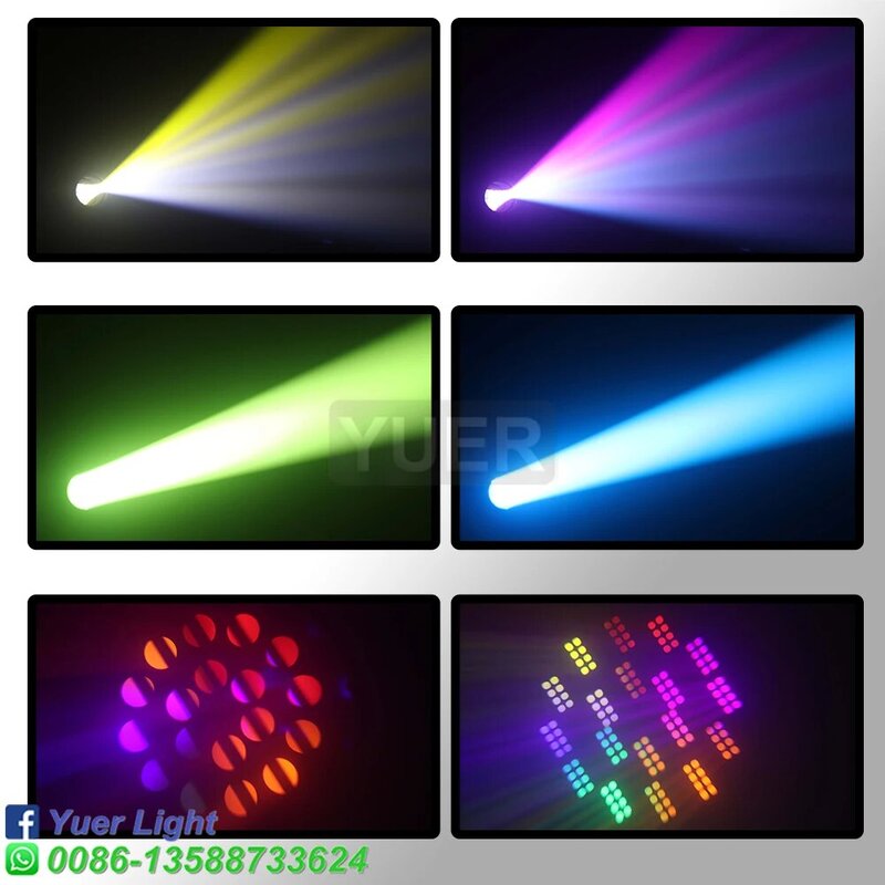 Foco de luz LED con cabezal móvil, foco de 200W, 18 prismas giratorios, efecto arcoíris, Dj, Dmx, escenario, discoteca, Dj, Bar, 40 unidades por lote