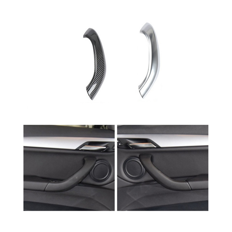 Car Interior Door Pull Handle Outer Cover Trim for BMW X1 X2 F48 F49 F39 2016-2020 51417417513(Carbon Fiber