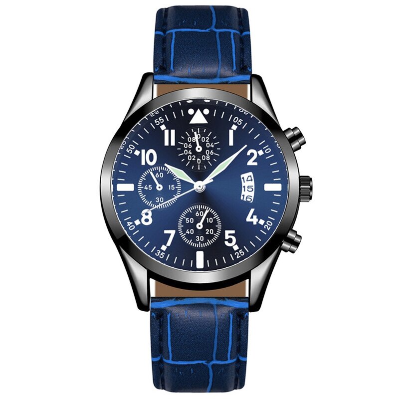 Populair Heren Lederen Horloge Met Kalenderfunctie Plus Lichtgevende Functie Horloge Heren Polshorloges Topmerk Luxe Montre Homme
