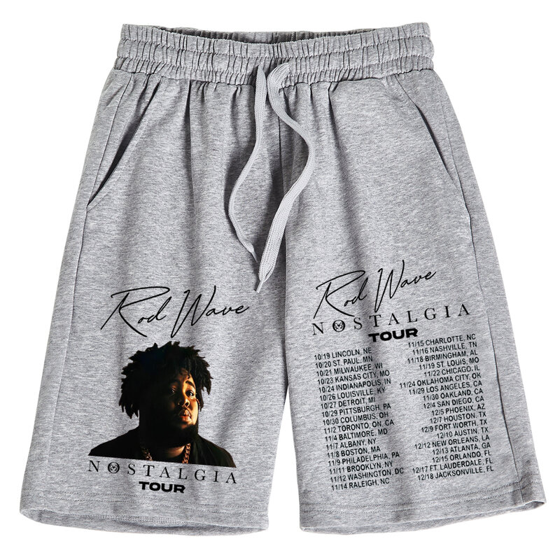 Rod Wave-pantalones cortos de algodón para hombre y mujer, pantalones de música, Hip Hop