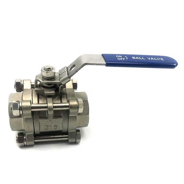 SS304 SS316 Three Piece Stainless Steel 3 Pcs 2 Inch Ball Valve