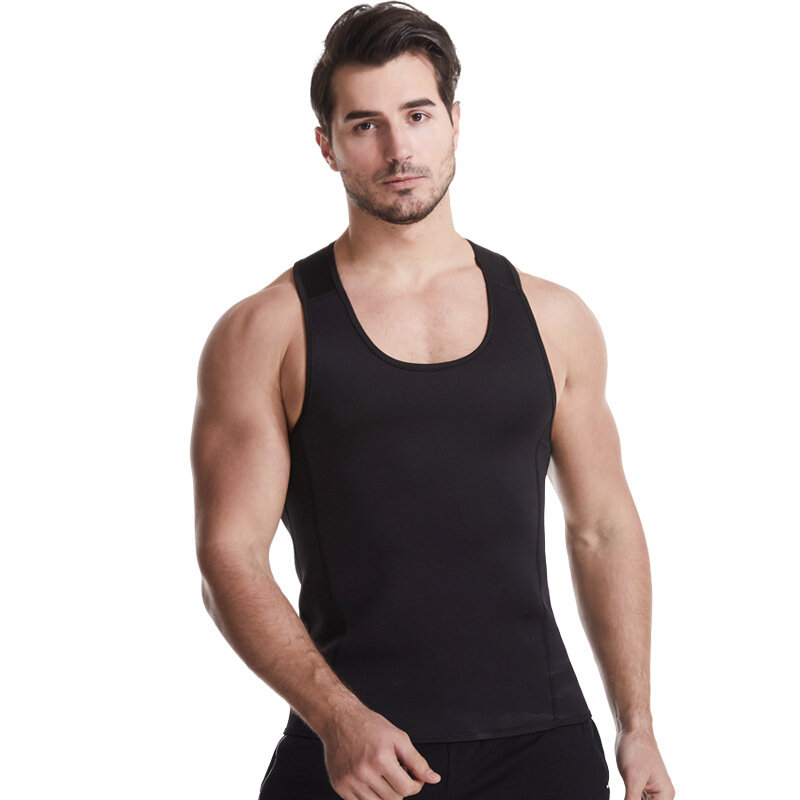 Men's Sauna Vest Training Fitness Shapewear Sports Sleeveless Tummy Tuck Shapewear Running Quick Dry Yoga Sauna Vest