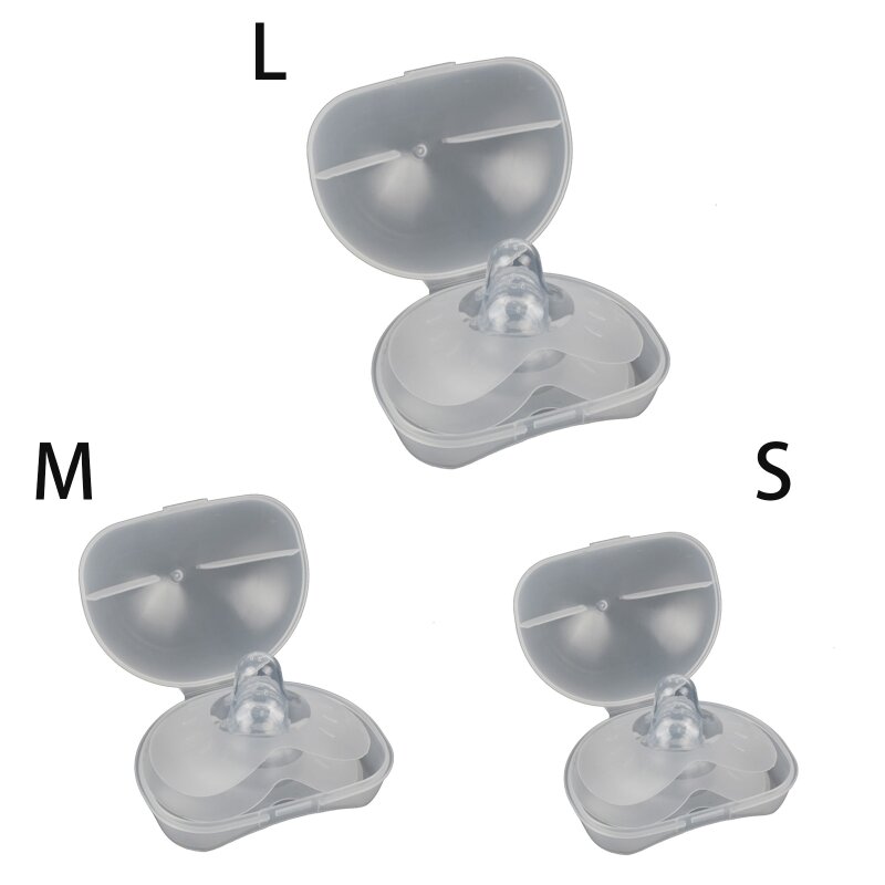2 sztuk silikonowe ochraniacze na sutki karmienie matki brodawki tarcze dla pokrywa ochronna karmienie piersią z wyczyść przenoszenia dla przypadku