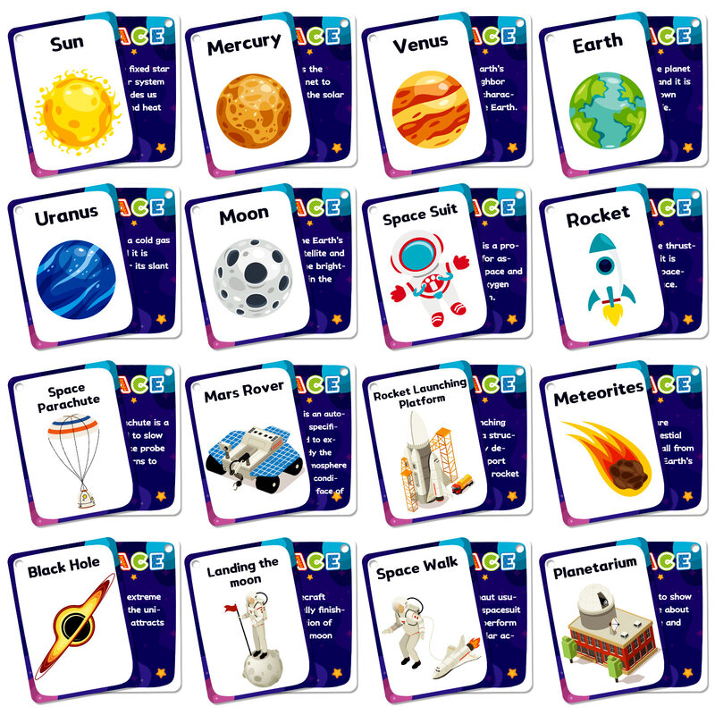 34 spatial awareness cards for correct spatial understanding, suitable as a gift and for playing together