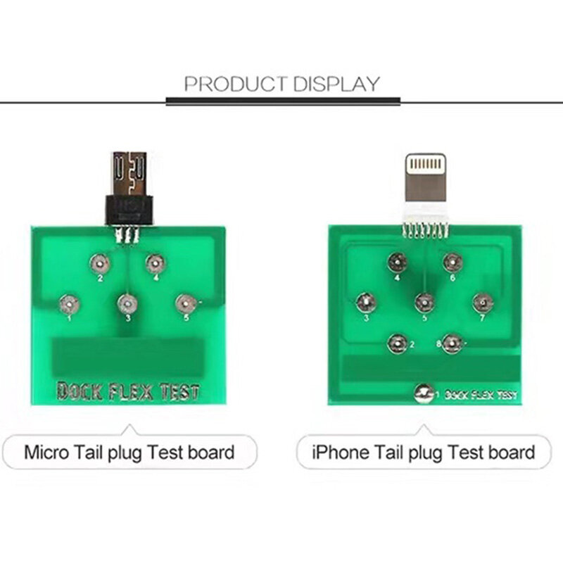 Placa de teste OSS Equipe Micro USB Flex, U2 Battery Power Charging Dock, Ferramenta de teste fácil, iPhone e Android Phone