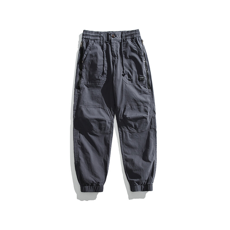 2024 nuovi pantaloni Cargo Casual moda uomo Solid tasche Multiple Street Jogging all'aperto pantaloni larghi elastici in vita da uomo