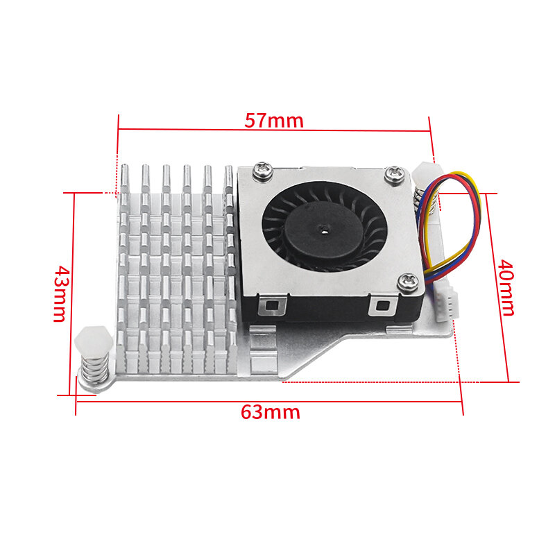 Raspberry Pi 5 Active Cooler Aluminum Heatsink PWM Speed Adjustable Fan Black Silver Blue Cooling Radiator for RPI 5 Pi5