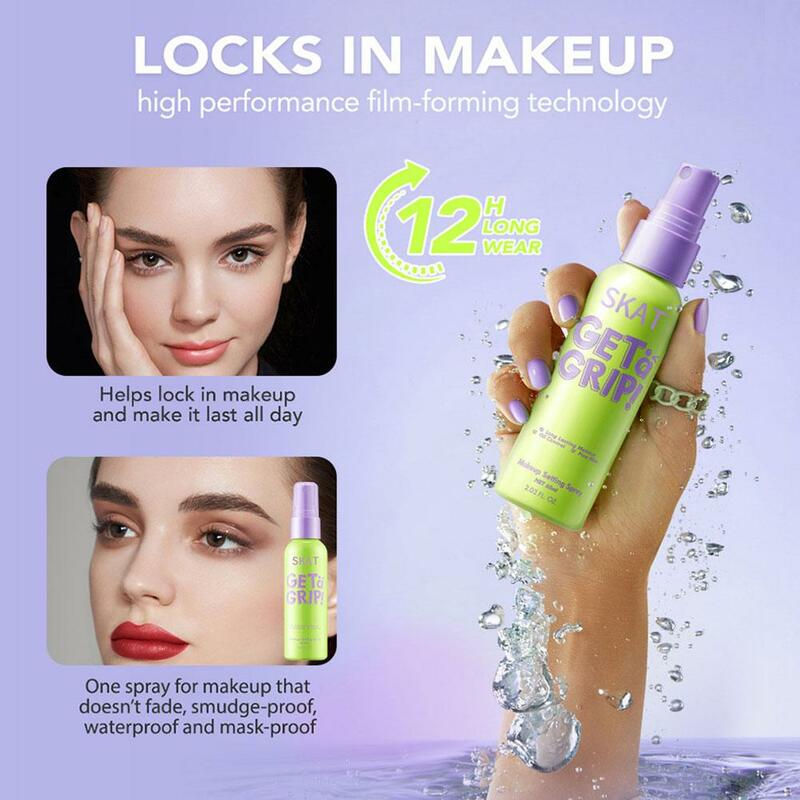 Spray de maquillaje de 60ml, fijador de Base de imprimación facial, fijación duradera, resistente al agua, Base de maquillaje de larga duración, M4B0