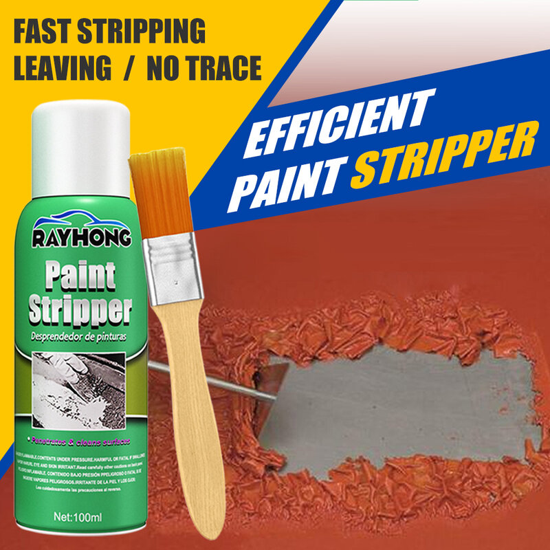 Removedores de pintura para coche espray para rueda superficie de Metal corrección de Graffiti Peeling rápido de pintura con cepillo 100ml