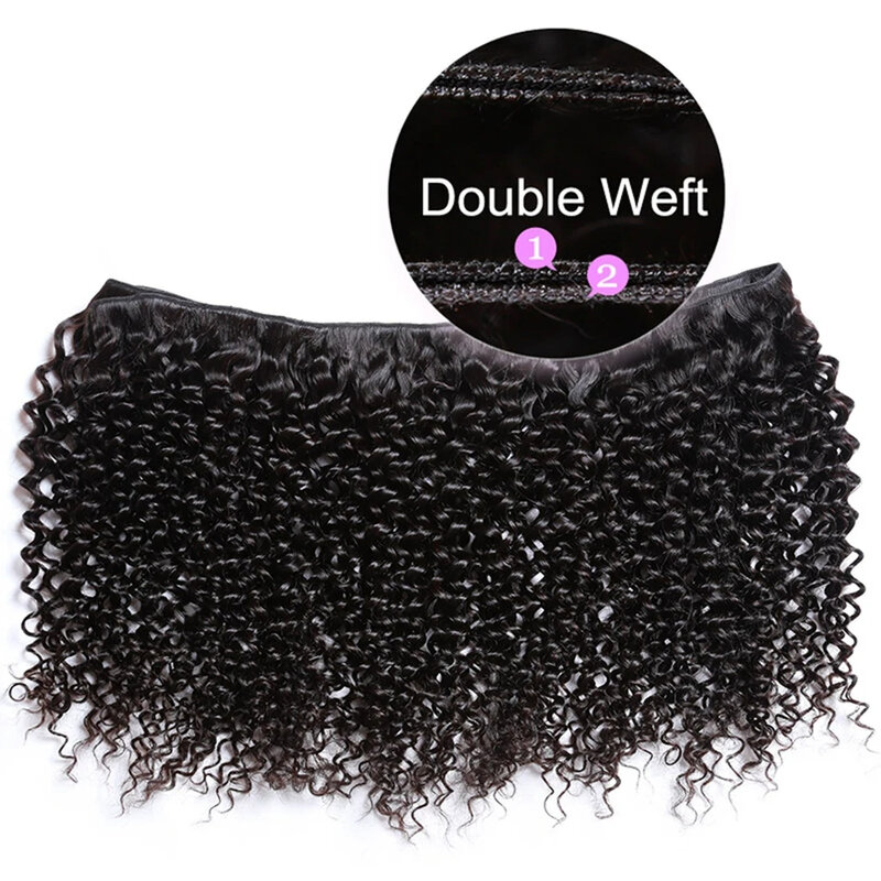 Pakiet 10A brazylijski kręcone ludzkie włosy 1/3/4 sztuk głęboko kręcone ludzkie włosy tanie dziewicze włosy przedłużenia naturalne treska z ludzkich włosów