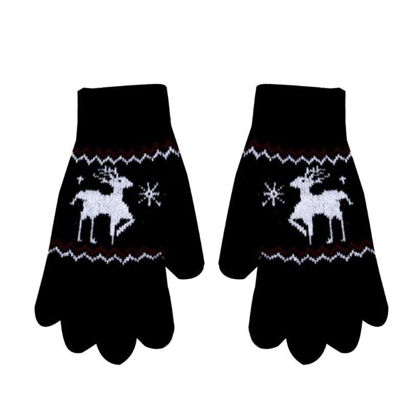 Miękkie i wygodne ciepłe rękawiczki Śliczne rękawiczki jelenia Modne dzianinowe rękawiczki Dziecięce rękawiczki z kreskówek 1 na