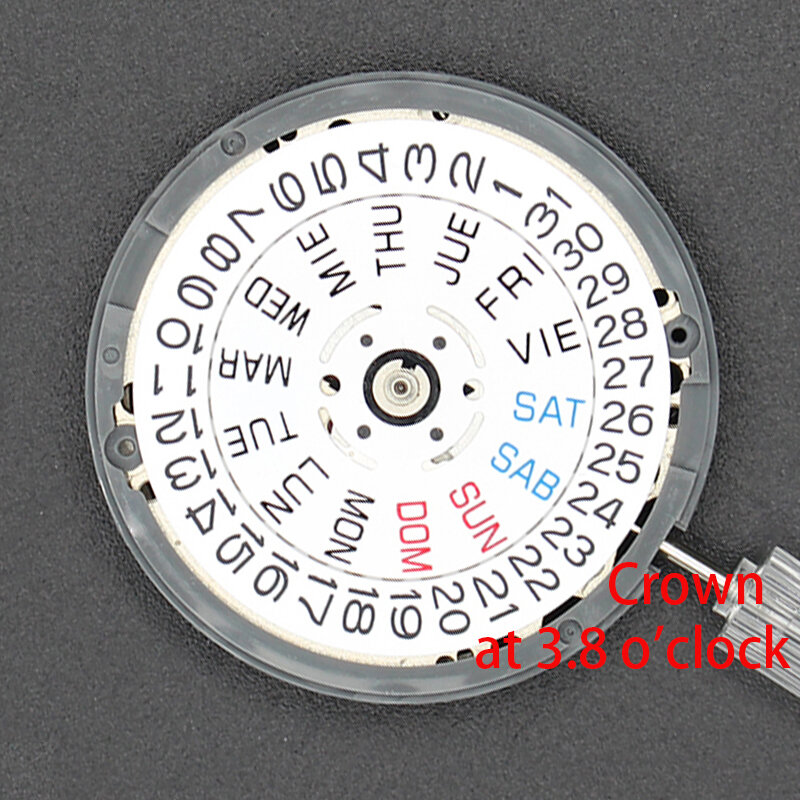 NH36 영어 날짜 주 자동 기계식 무브먼트 3.8 O'clock 크라운 브랜드, 일본 오리지널 남성용 시계 교체 부품, 신제품